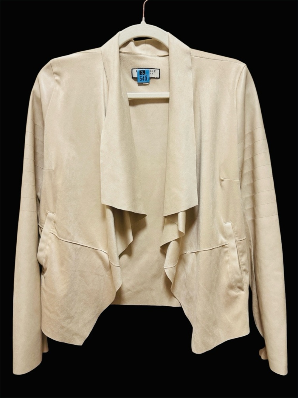 Cream Draped Open-Front Jacket - Unbranded